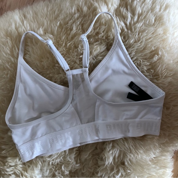 White PINK Sports Bra - Picture 2 of 7